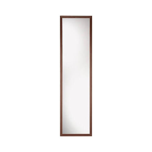 Plain Edge Frame Door Mirror, Walnut, Rectangle Molded, 14 x 50-In. - pack of 10