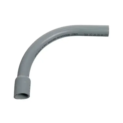 Carlon UA9DJB-UPC Conduit Elbow, 90 deg Angle, PVC, Gray