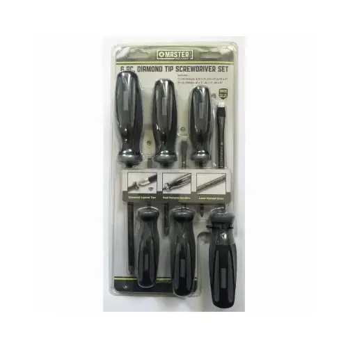 APEX TOOL GROUP-ASIA CS61N Diamond Tip CM Screwdriver Type Set, 6-Pc.