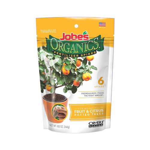 Jobes 04226 Organic Fertilizer Pack, Spike, 3-5-5 N-P-K Ratio - pack of 6