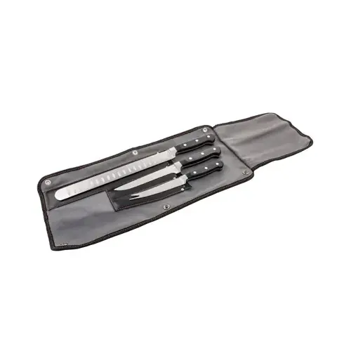 Knife Set Blacksmith Stainless Steel Black/Silver Black/Silver - pack of 4