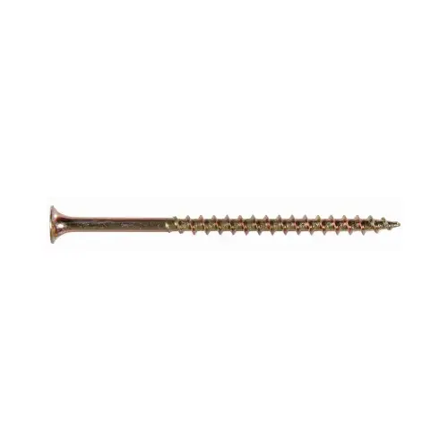 Wood Screws, Zinc & Yellow Dichromate, 1.25-In. x 6, 1/4-Keg Bucket, 8,000-Ct.