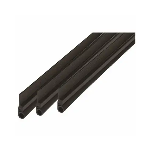 Weatherstrip Cinch Brown Aluminum/Vinyl For Top/Side Seal 42" L X 1/4" Brown