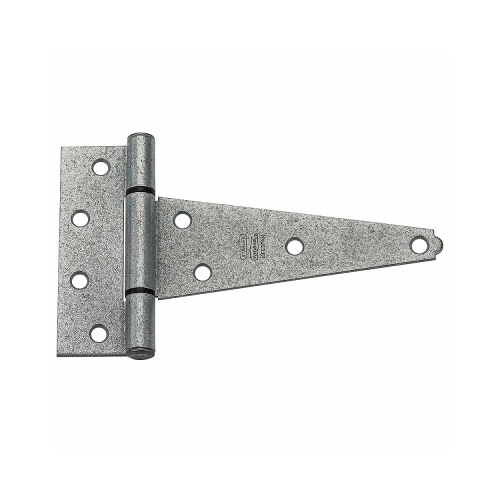 T-Hinge, 6 in H Frame Leaf, Steel, Galvanized, 48 lb Pair