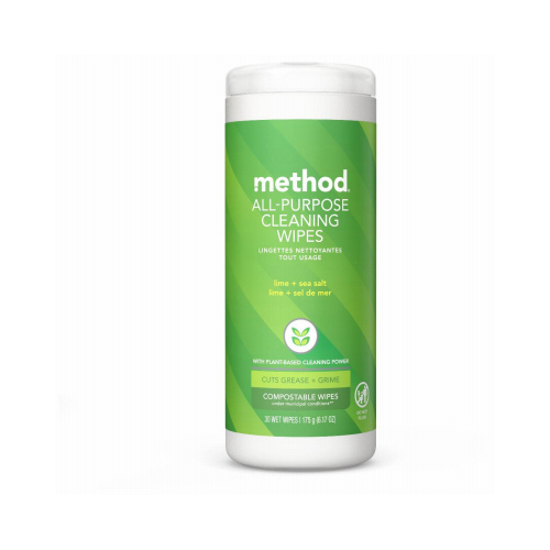 Method Products, Inc 1880 AllPurpose Cleaning Wipes, Lime + Sea Salt, 30 Count