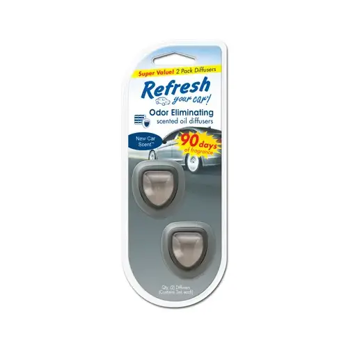 Refresh 09135Z Car Air Freshener Diffusers, New Car Scent, 2 Pack Pair