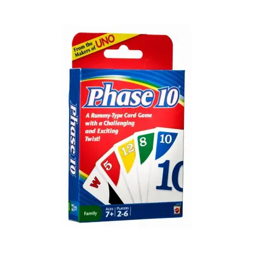 Card Game Phase 10 Multicolored 12 pc Multicolored