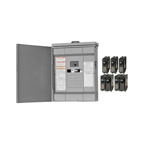 Load Center, 24 -Pole, 125 A, 12 -Space, Plug-On Neutral, NEMA 3R Enclosure