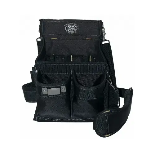 Dead On Tools HDP222496 11 in. 14-Pocket Electricians Professional Pouch in Black