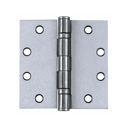 Tell Manufacturing HG100320 H4040 Series Square Hinge, 4 in H Frame Leaf, 0.085 in Thick Frame Leaf, Stainless Steel