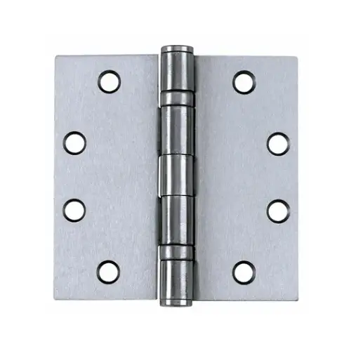 Tell Manufacturing HG100320 H4040 Series Square Hinge, 4 in H Frame Leaf, 0.085 in Thick Frame Leaf, Stainless Steel Satin