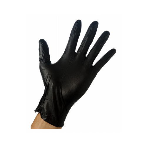 Nitrile Gloves, Disposable, Black, Men's L, 10-Ct.