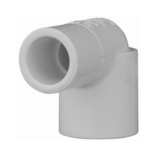 Schedule 40 PVC 90-Degree Street Elbow, Spigot x Slip, White, 1-1/4-In.