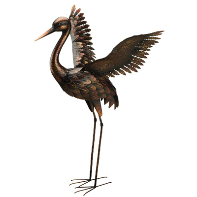 Regal Art & Gift 11517 44" BRZ Crane Statue