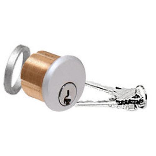 CRL DRA50SA Satin Anodized Keyed Cylinder for Center Lock with Deadlatch