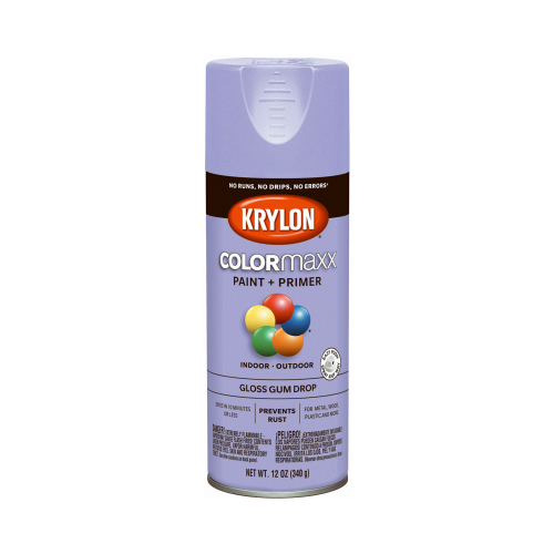 COLORmaxx Spray Paint, Gloss, Gum Drop, 12 oz, Aerosol Can