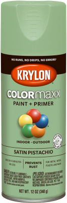 KRYLON DIVERSIFIED BRANDS 5575 COLORmaxx Spray Paint + Primer, Satin Pistachio, 12-oz.