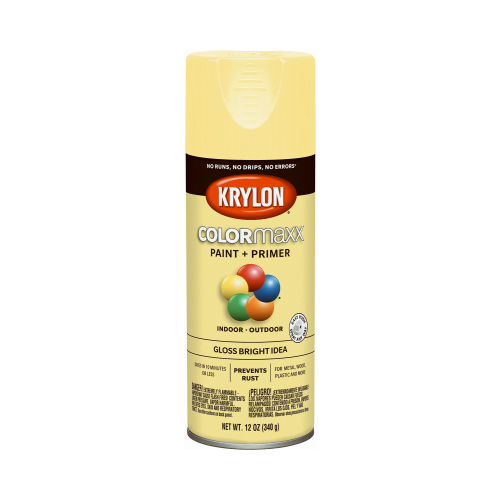 COLORmaxx Spray Paint, Gloss, Bright Idea, 12 oz, Aerosol Can