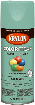 KRYLON DIVERSIFIED BRANDS 5568 COLORmaxx Spray Paint + Primer, Satin Jade, 12-oz.