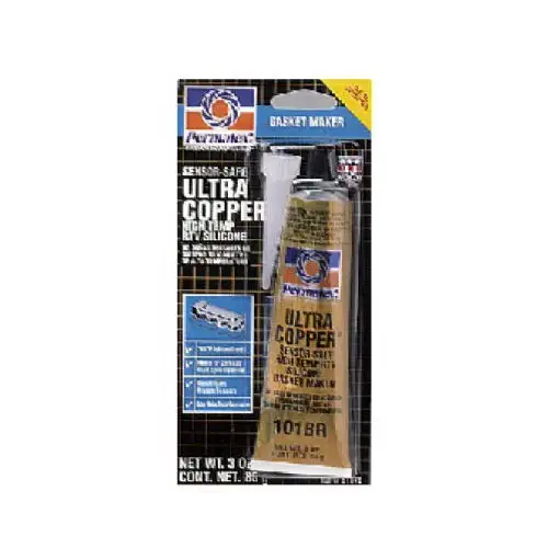 Ultra Silicone RTV Gasket Maker, 3 oz, Tube, Ultra Copper 