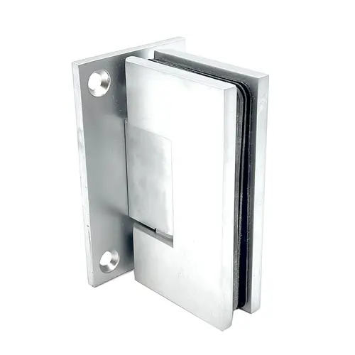 Brixwell H-MGTW-FP-SA Maxum Series Glass To Wall Mount Shower Door Hinge With Full Back Plate Satine