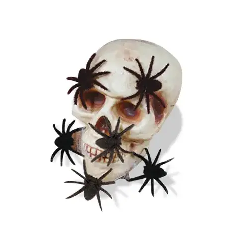 Fun World 91074K-XCP12 Halloween Decor Mini Hairy Spiders - pack of 12
