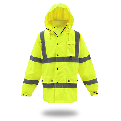 Boss 3NR6000X Rain Jacket Hi-Vis Yellow Polyester XL Yellow