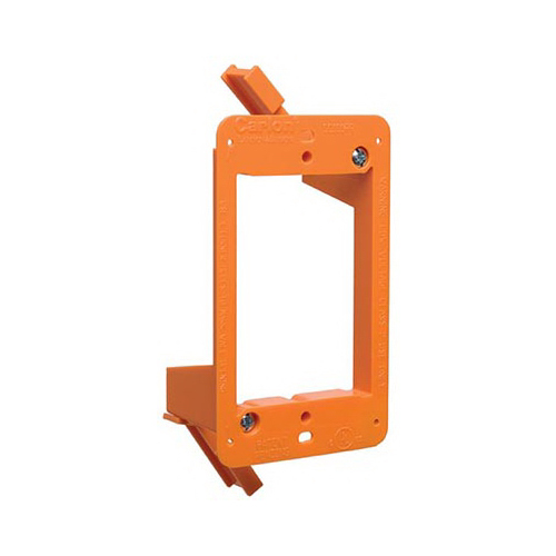 Carlon SC100RR Outlet Box, 4.32 in L, 2.52 in W, 1 -Gang, Non-Metallic, Orange