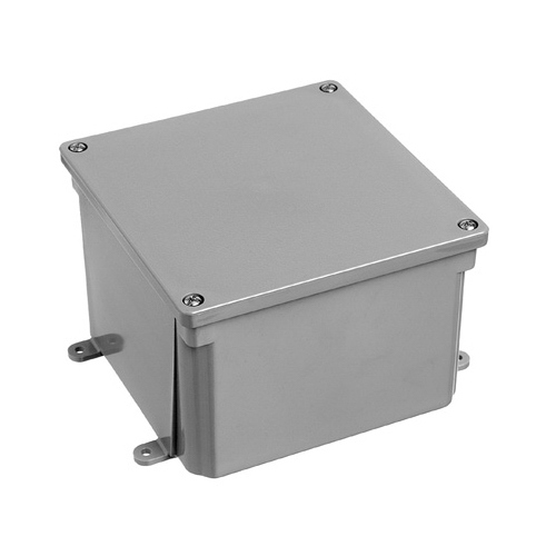 8 in. x 4 in. PVC Junction Box Gray