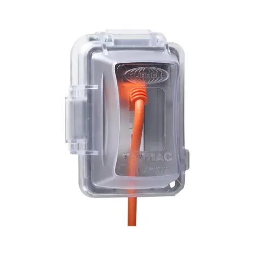 Single Gang Vertical/Horizontal Mount In-Use Outdoor Outlet Cover Clear