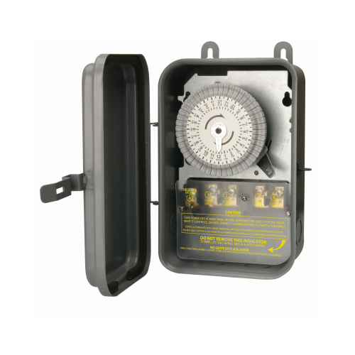 Mechanical Timer Switch Outdoor 277 V Gray Gray