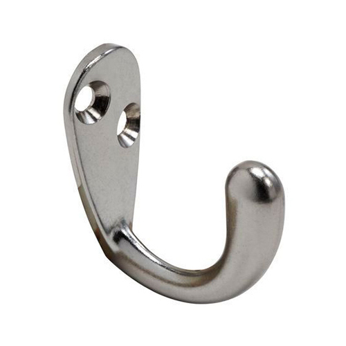 SPB1425 Robe Hook, 1-Hook, Zinc, Satin Chrome