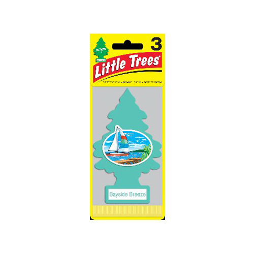 CAR-FRESHNER U3S-37121 Car Air Freshener, Bayside Breeze  pack of 3