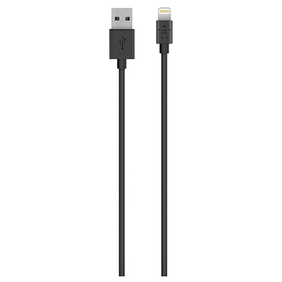 PETRA INDUSTRIES BKNF8J023BT04B Mixit Lightning USB iPhone Cable, Black, 4-Ft.