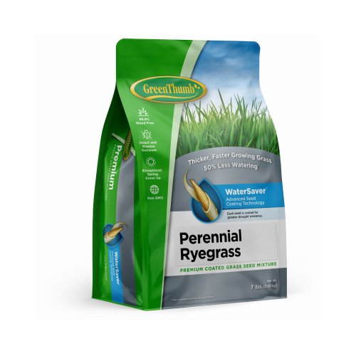 Barenbrug GREUN205 Premium Coated Perennial Ryegrass Seed, 7-Lbs., Covers 1,750 Sq. Ft.