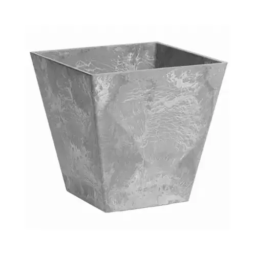 Ella Water-Minder Planter, Plastic, Gray, Indoor/Outdoor, 12-In. Sq.