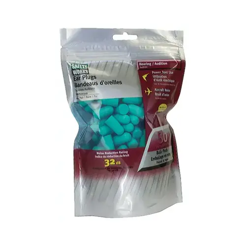 Safety Works SW21380 Foam NRR 33 dB Ear Plugs (80-Pair)