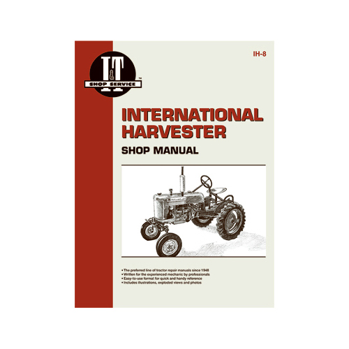 IT Shop Manuals IH-8 Tractor Manual For International Harvester Diesel