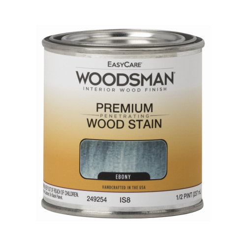 Woodsman Interior Stain, Oil Base, Ebony, 1/2-Pt.