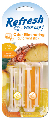 AMERICAN COVERS INC 09581Z Vent Air Freshener, Mango Mandarin / Pina Colada Scent  pack of 4