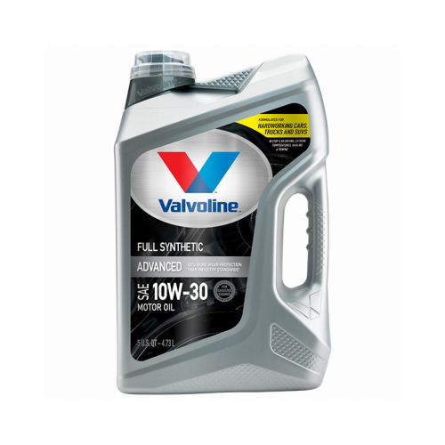 Valvoline 881165 Advanced Full Synthetic Motor Oil, 10W-30, 5 qt Bottle