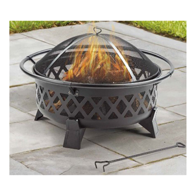 Four Seasons Courtyard SRFP11716 Lattice Fire Pit, Steel Legs, 35 x 35 x 22-In.