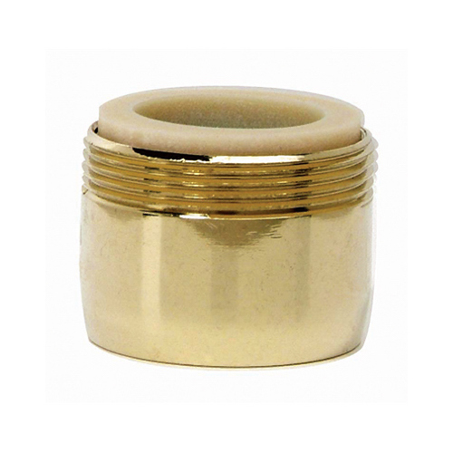 Faucet Aerator, Polished Brass, 13/16-In. Dual Thread