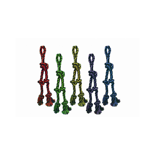 Nuts for Knots Dog Toy, Rope Tug with 2 Danglers 15-in. - pack of 3