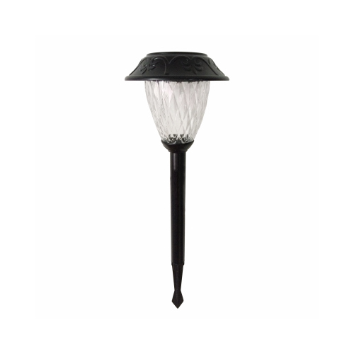 Solar Pathway Lights, Black Pair