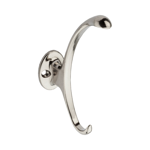 Garment Hook, Satin Nickel, Large