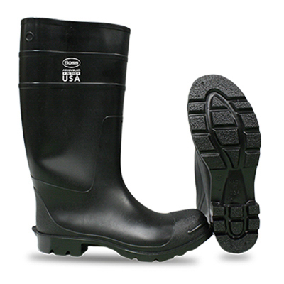 Safety Works B380-8005/10 Waterproof Knee Boots, Non Slip Soles, Black PVC, 16-In., Size 11