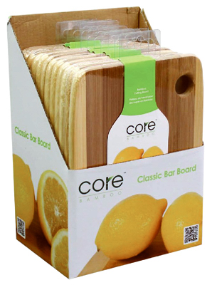 Core Home CDU686-TV Cutting Board, Bamboo, 6 x8-In.