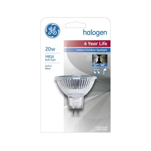 Halogen Quartz Flood Light Bulb, Warm White, 20-Watts