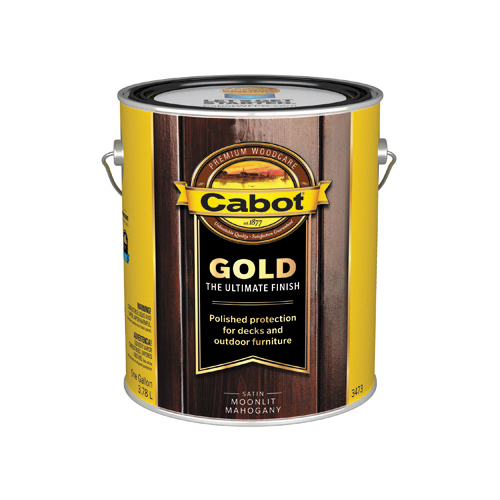 CABOT/VALSPAR CORP 19473-07 Gold Ultimate Exterior Wood Finish, Moonlit Mahogany, Low VOC, 1-Gallon